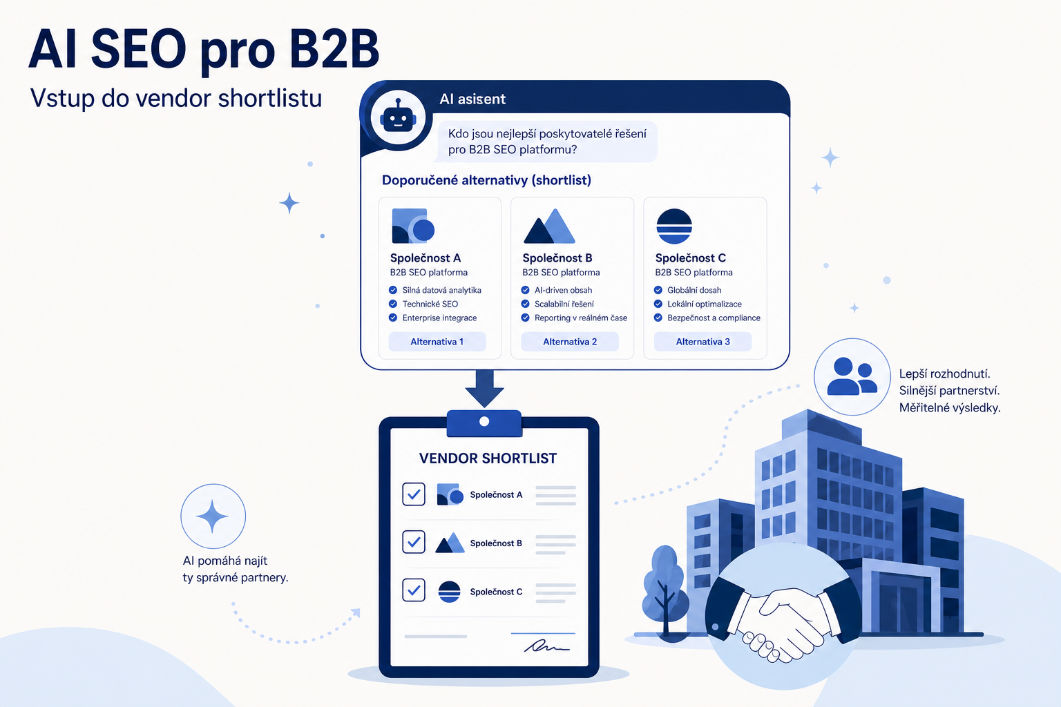 AI SEO pro B2B v roce 2026: vstupenka do vendor shortlistu