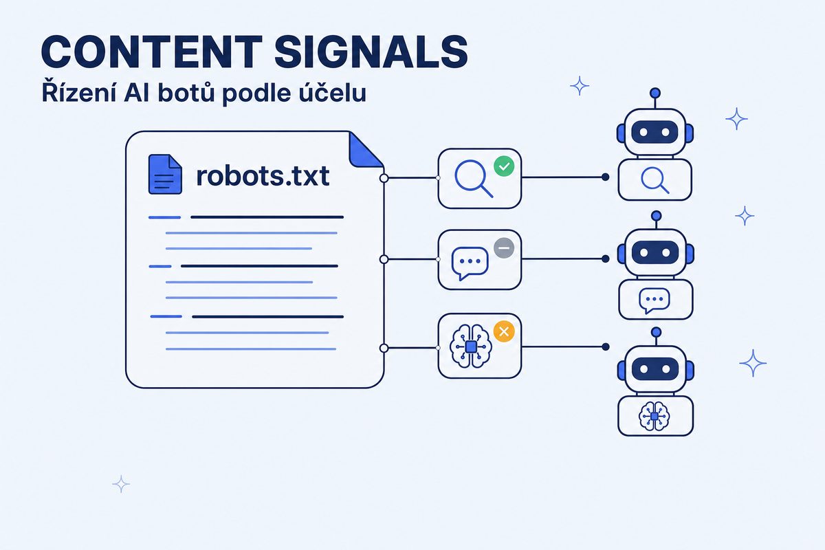 Content Signals: řízení AI botů podle účelu