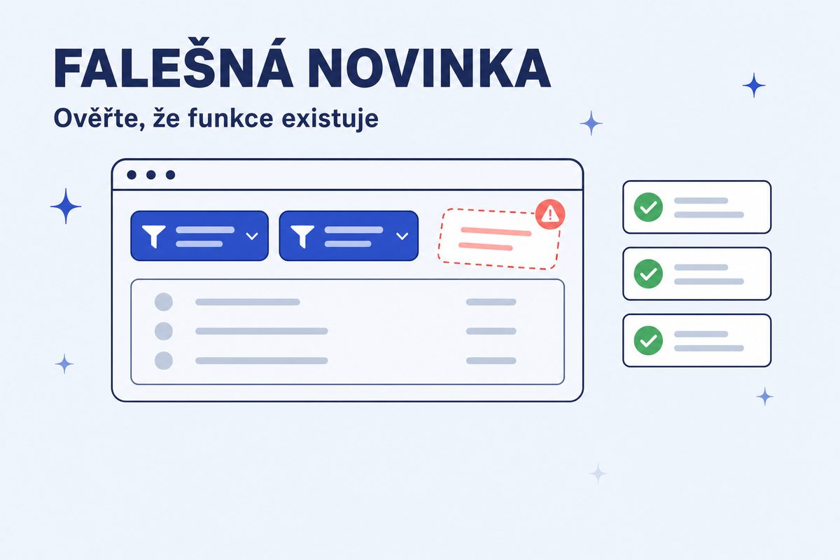 Falešná novinka v SEO: ověřte, že funkce existuje