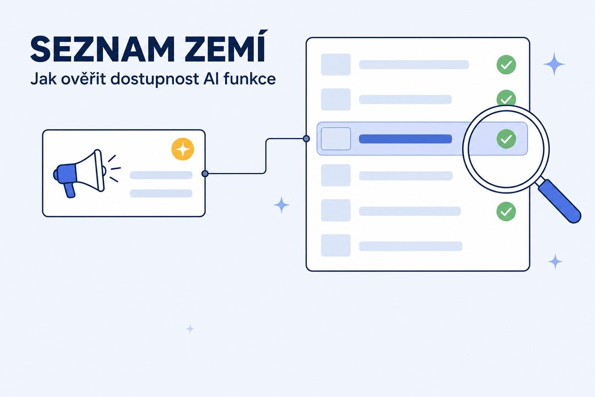 Je ta AI funkce v Česku? Jak si to ověřit u zdroje